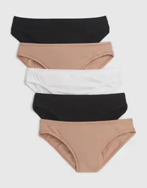 Organic Stretch Cotton Bikini (5-Pack) multi