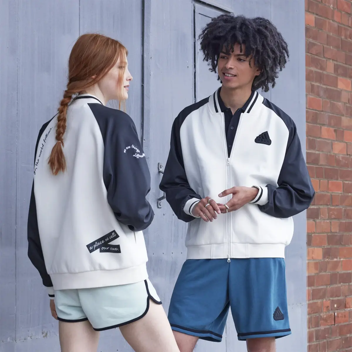 Adidas Printed Bomber Jacket (Gender Neutral). 1