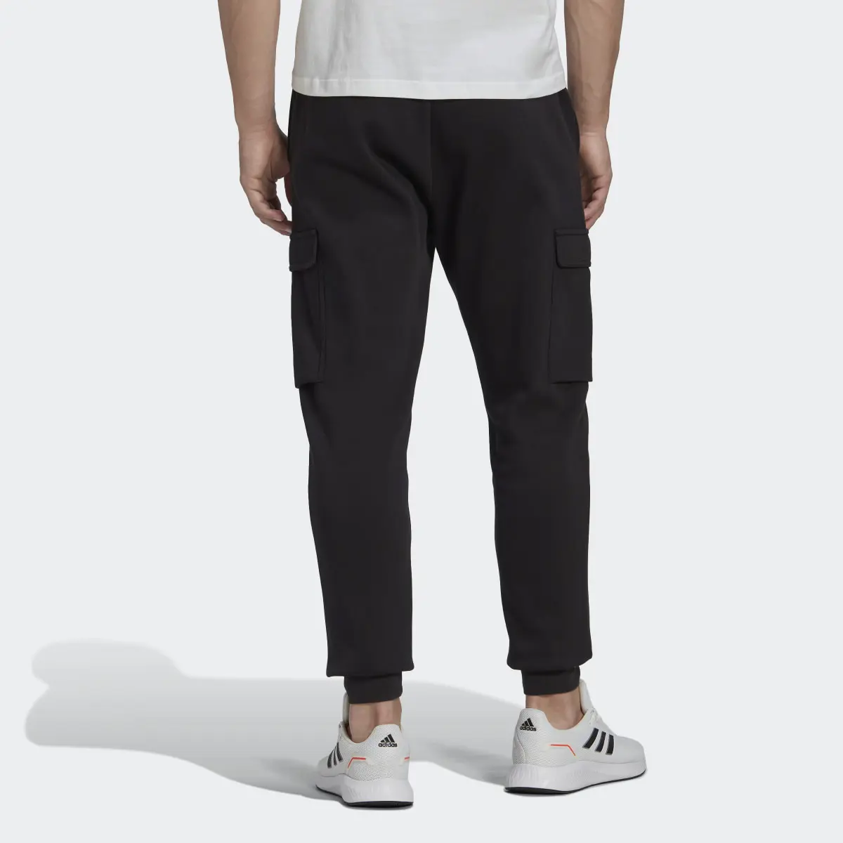 Adidas Essentials Fleece Regular Tapered Cargo Pants. 2