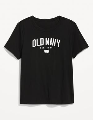 Old Navy EveryWear Logo Graphic T-Shirt for Women black