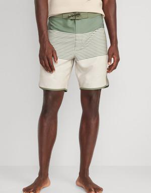 Printed Built-In Flex Board Shorts -- 8-inch inseam green