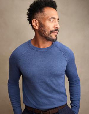 Cori Italian Merino Crew-Neck Sweater blue