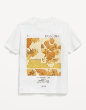 Matching Van Gogh Gender-Neutral Graphic T-Shirt for Kids white