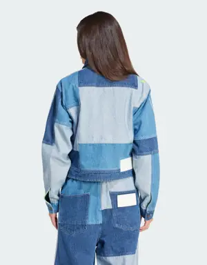 Adidas KSENIASCHNAIDER Denim Patchwork Track Top. 3