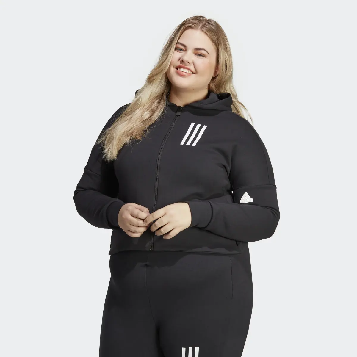 Adidas Mission Victory Slim Fit Full-Zip Hoodie (Plus Size). 2