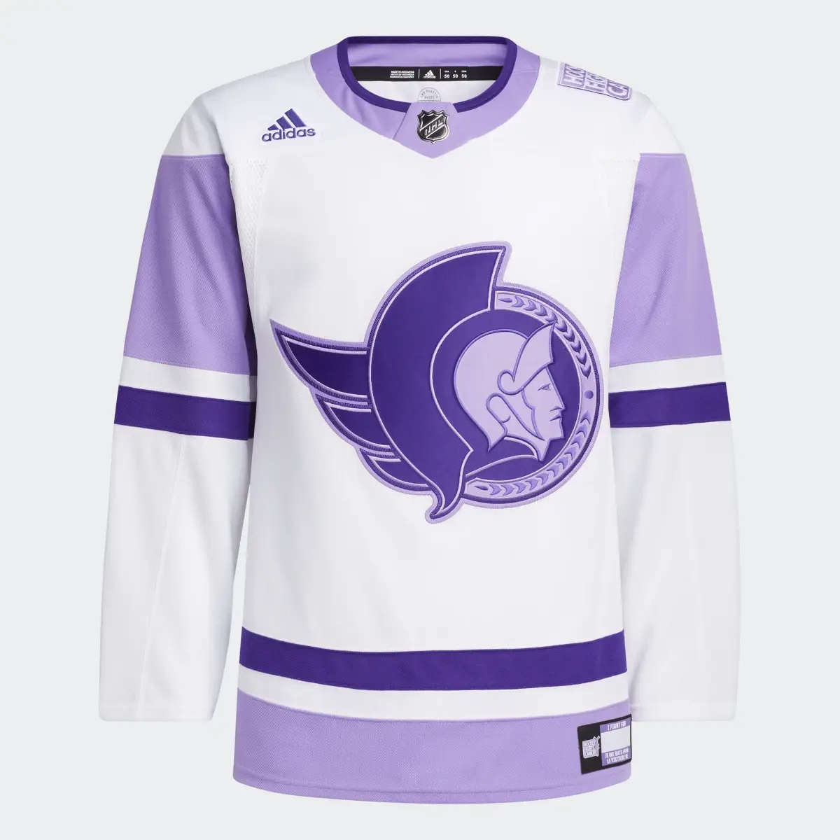 Adidas Senators Hockey Fights Cancer Jersey. 1