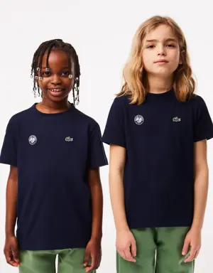 Lacoste T-shirt da bambini in jersey ultra-dry Roland Garros Edition Performance
