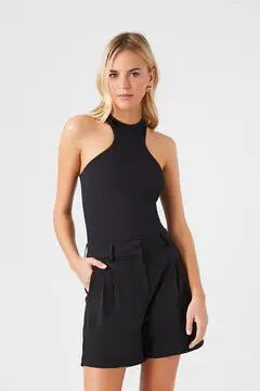 Forever 21 Forever 21 Pleated High Rise Shorts Black. 2