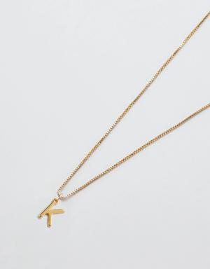 Gold Dainty Initial Necklace multi