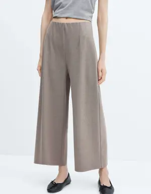 Knitted culotte trousers