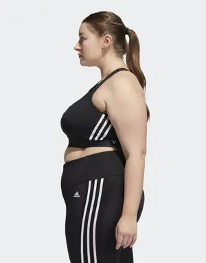 Adidas Powerreact Training Medium-Support 3-Stripes Bra (Plus Size). 3 Adidas Powerreact Training Medium-Support 3-Stripes Bra (Plus Size). 3