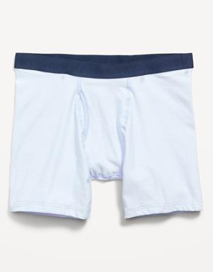 Old Navy Printed Built-In Flex Boxer-Briefs Underwear for Men -- 6.25-inch inseam blue