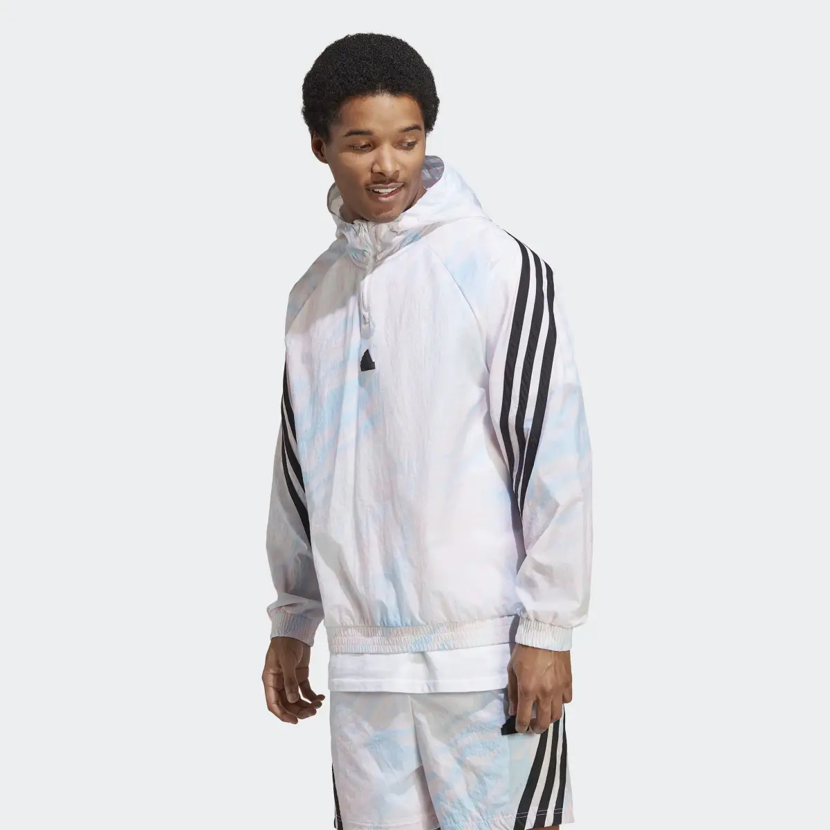 Adidas Future Icons Allover Print Hoodie. 2