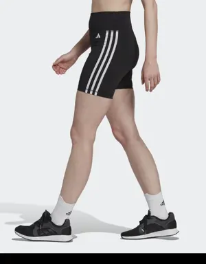 Training Essentials 3-Stripes High-Waisted Short Leggings