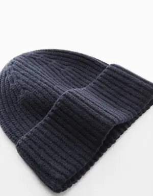 Mango Knitted wool-blend cap