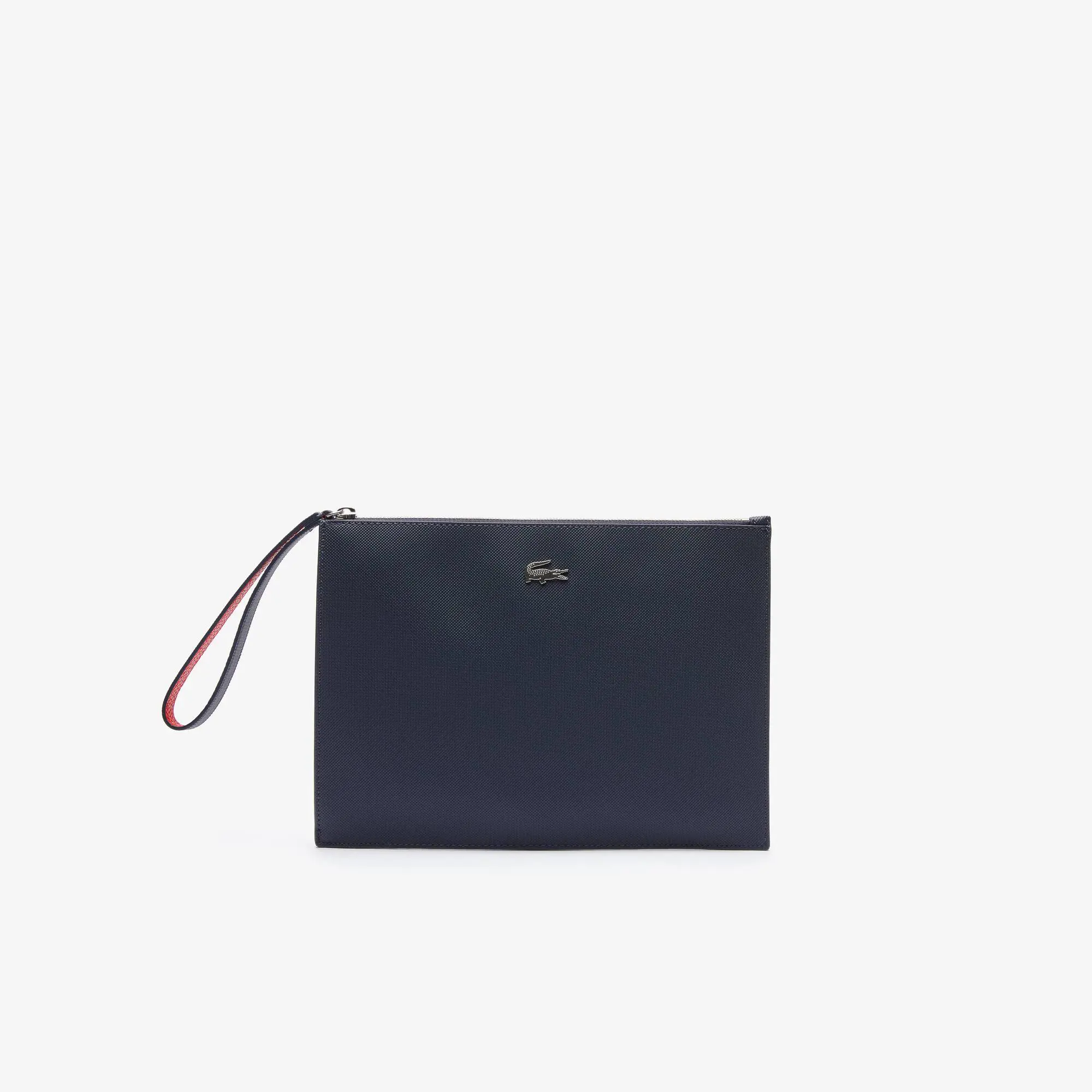 Lacoste Clutch em lona piqué com zip Anna unissexo. 1