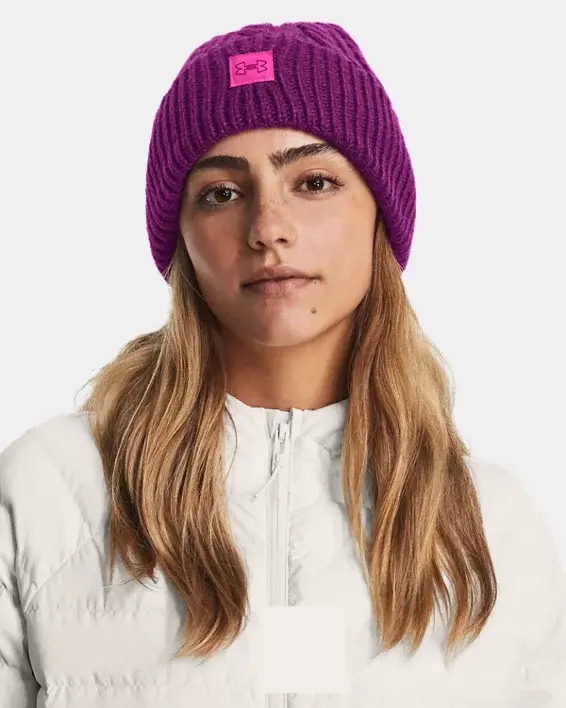 Under Armour Women's UA Halftime Cable Knit Beanie. 3
