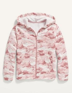 Gender-Neutral Zip-Front Hoodie for Kids pink