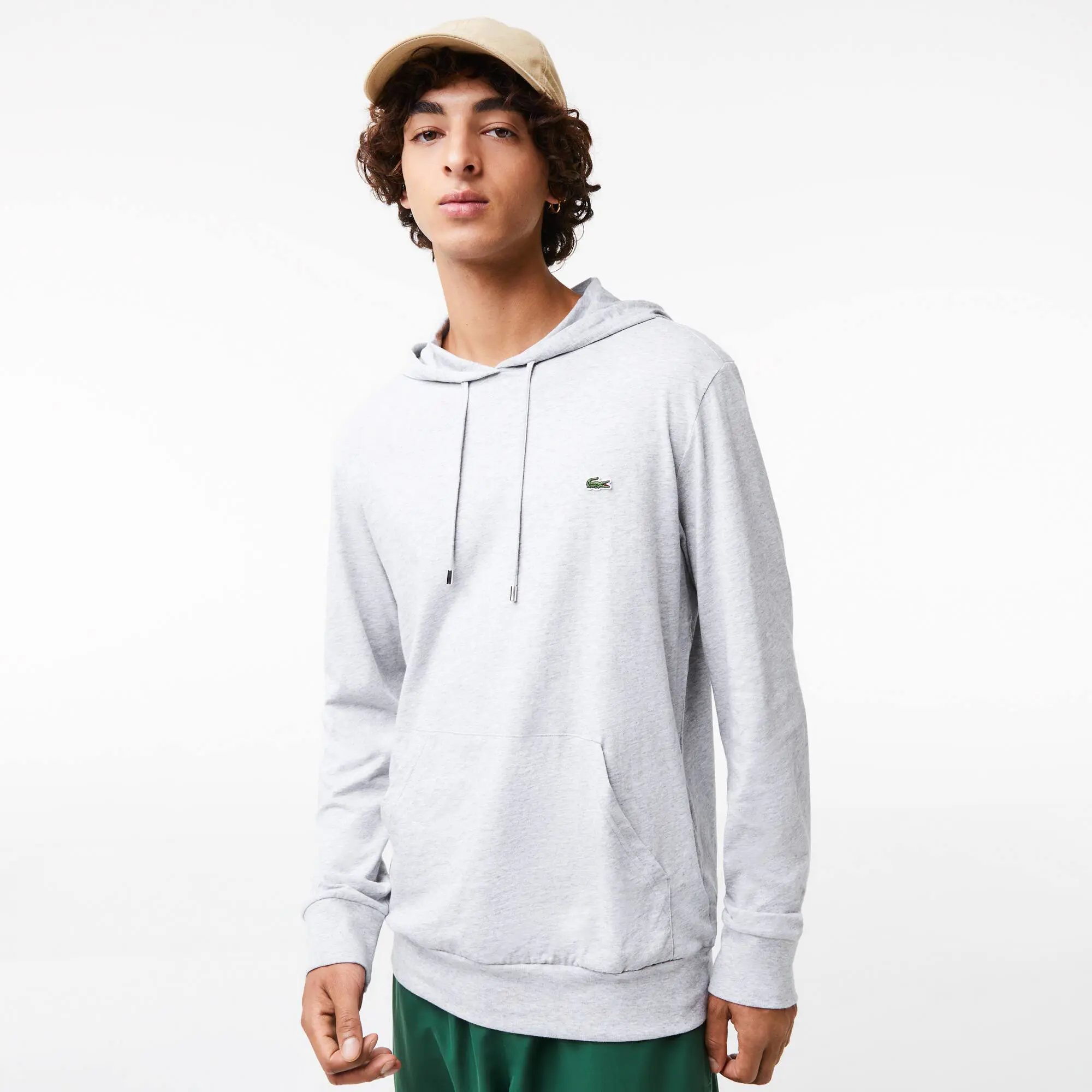 Lacoste Men's Cotton Jersey Hooded T-Shirt. 1