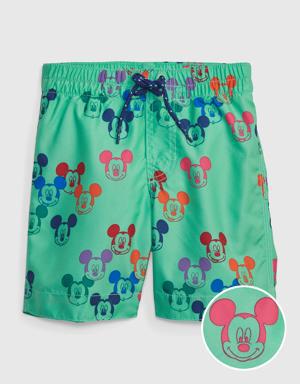 babyGap &#124 Disney 100% Recycled Mickey Mouse Swim Trunks green