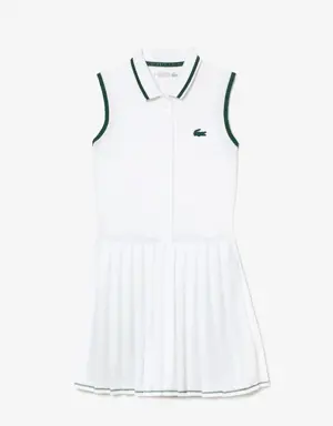 Robe plissée femme Tennis Lacoste SPORT avec shorty intégré