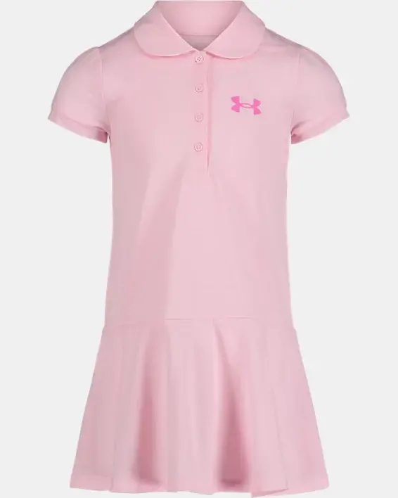 Under Armour Toddler Girls' UA Solid Polo Shirt Dress. 1