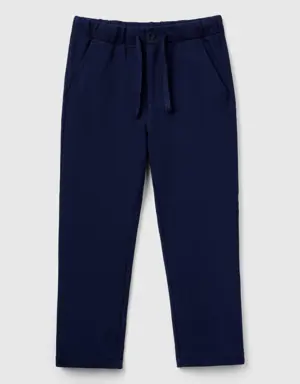 regular fit trousers with drawstring