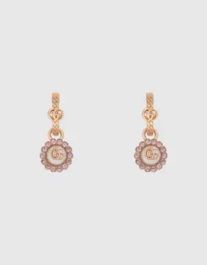 Double G flower hoop earrings