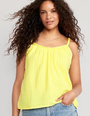 Braided-Strap Top yellow