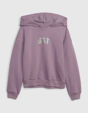 Kids Gap Arch Logo Hoodie purple