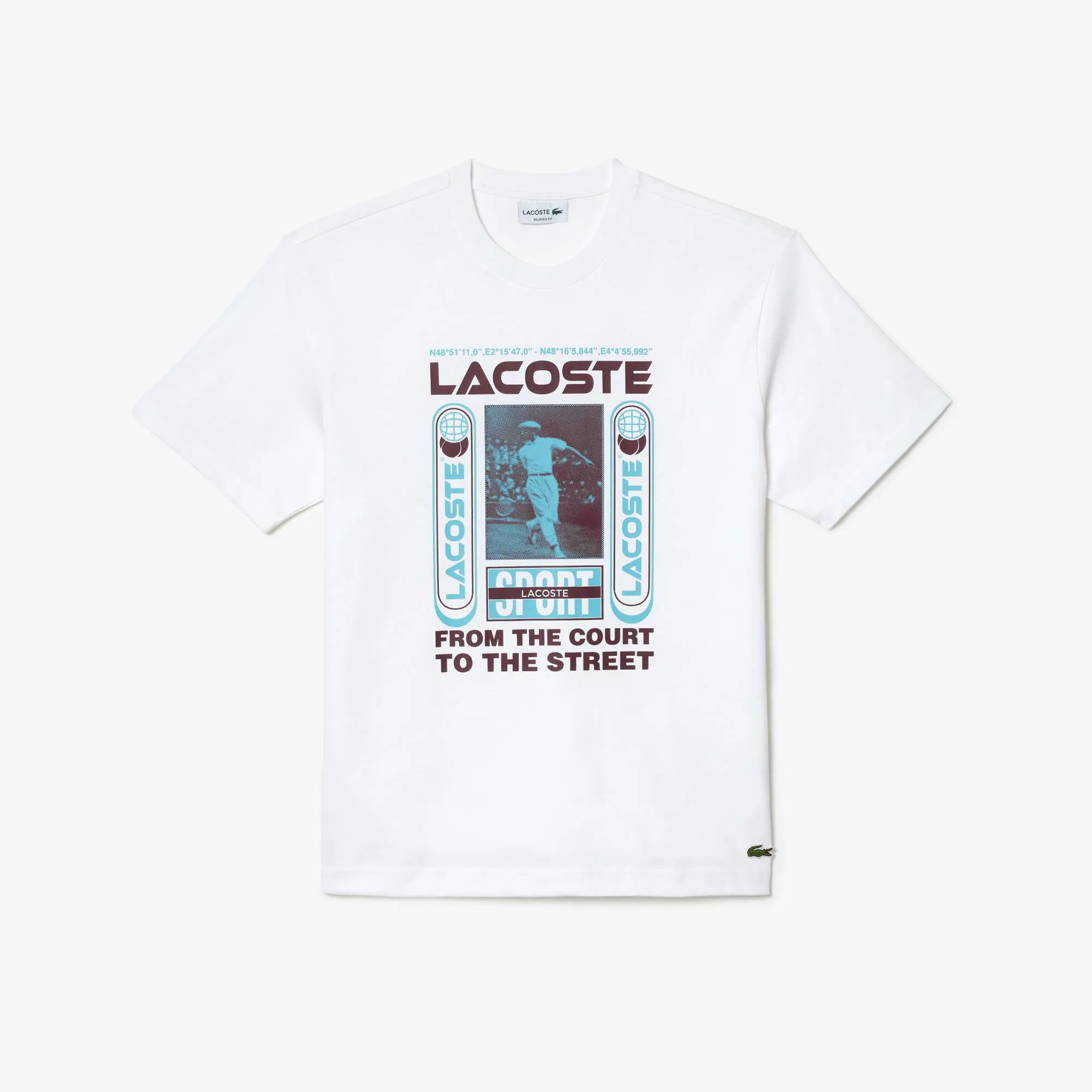 Lacoste T-shirt relaxed fit com estampado René Lacoste. 2