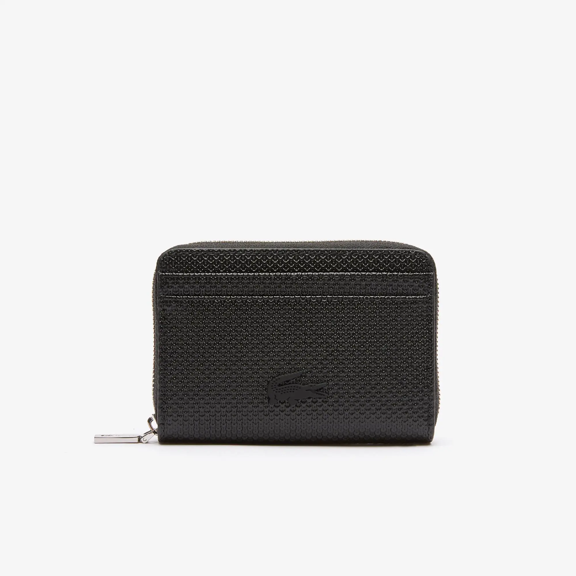 Lacoste Unisex Chantaco Zippered Fine Leather Small Coin Pouch. 1