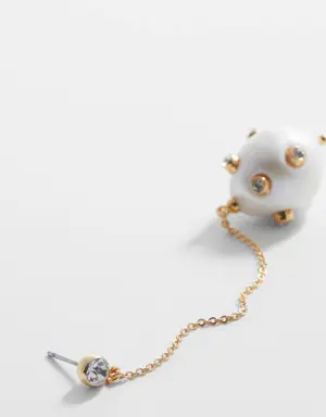 Pearl thread earrings