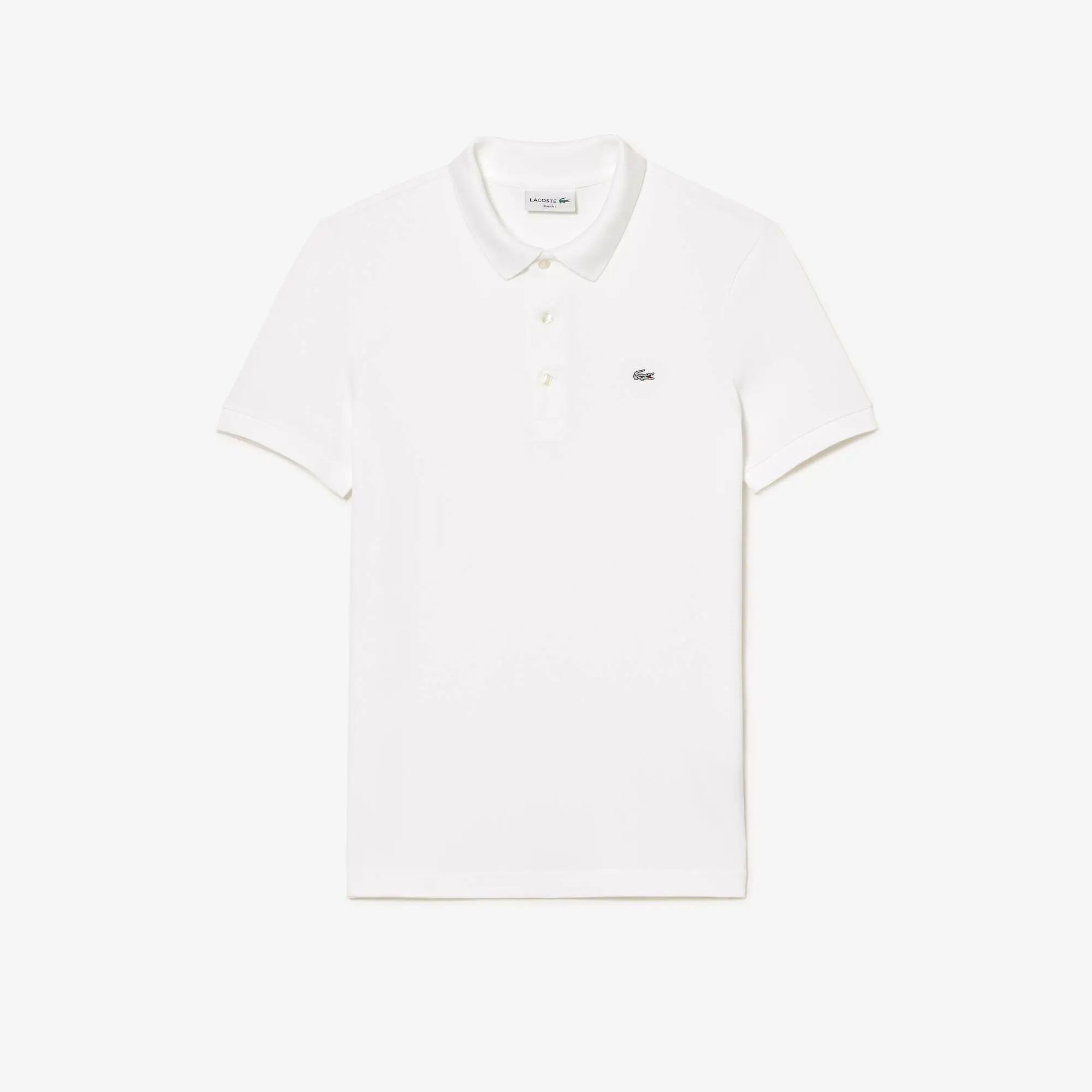 Lacoste Slim fit Stretch Cotton Piqué Grey Crocodile Polo Shirt. 2