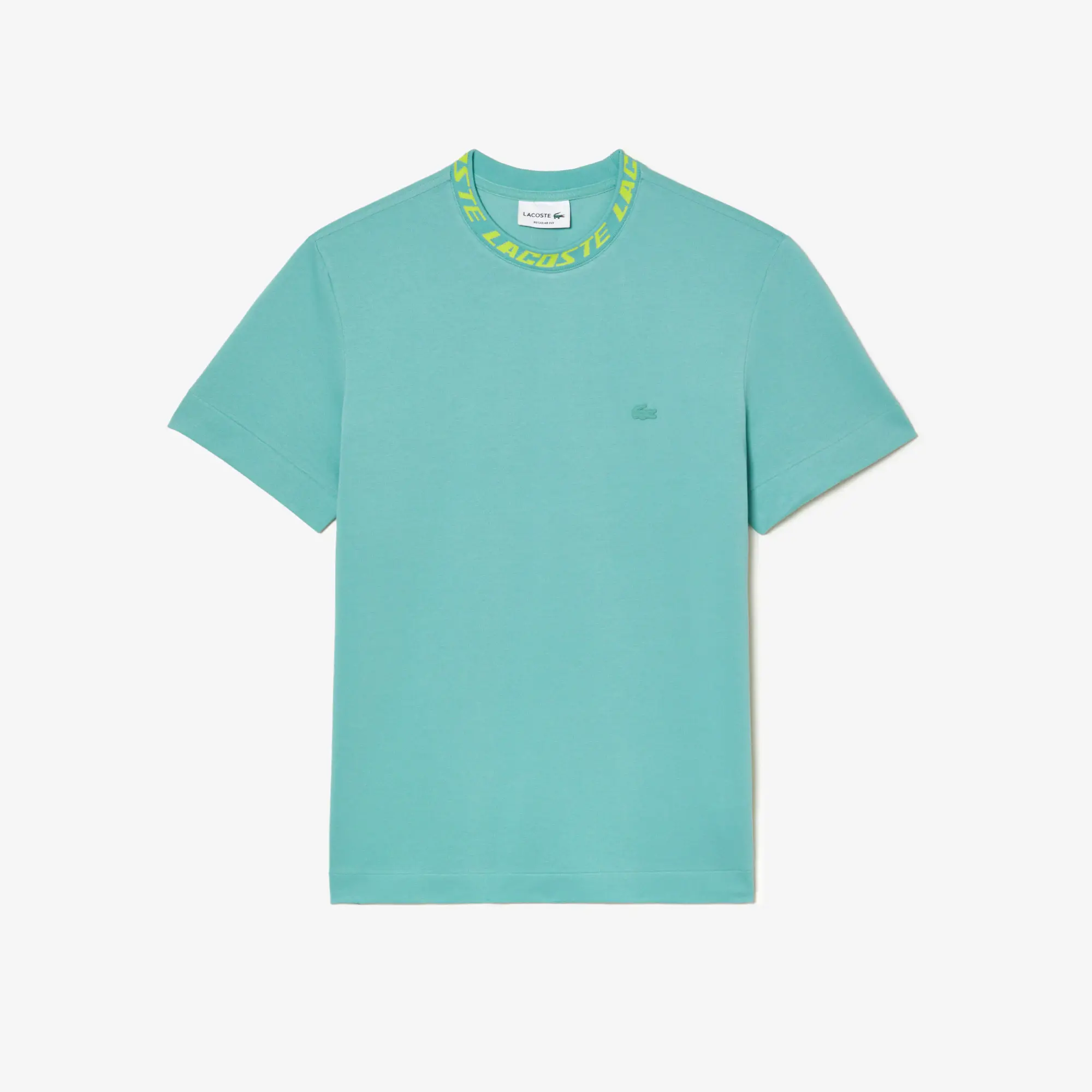 Lacoste Men's Regular Fit Branded Collar T-Shirt. 2