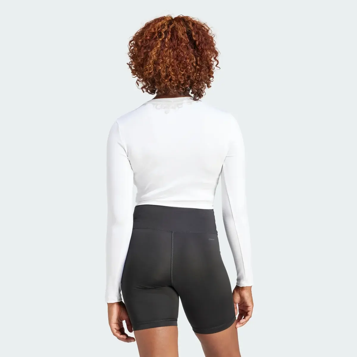 Adidas AEROREADY Hyperglam Crop Long-Sleeve Top. 3