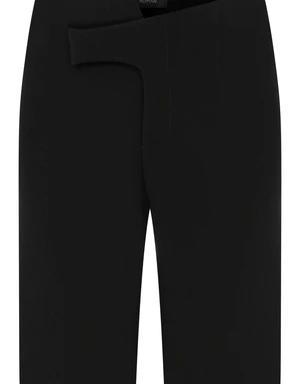 Noir Knee Length High-waisted Shorts