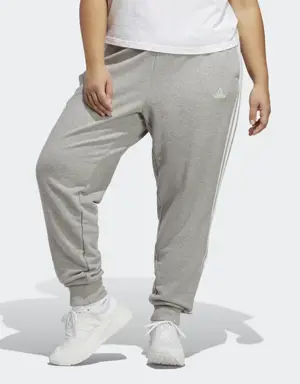 Essentials 3-Stripes French Terry Cuffed Pants (Plus Size)