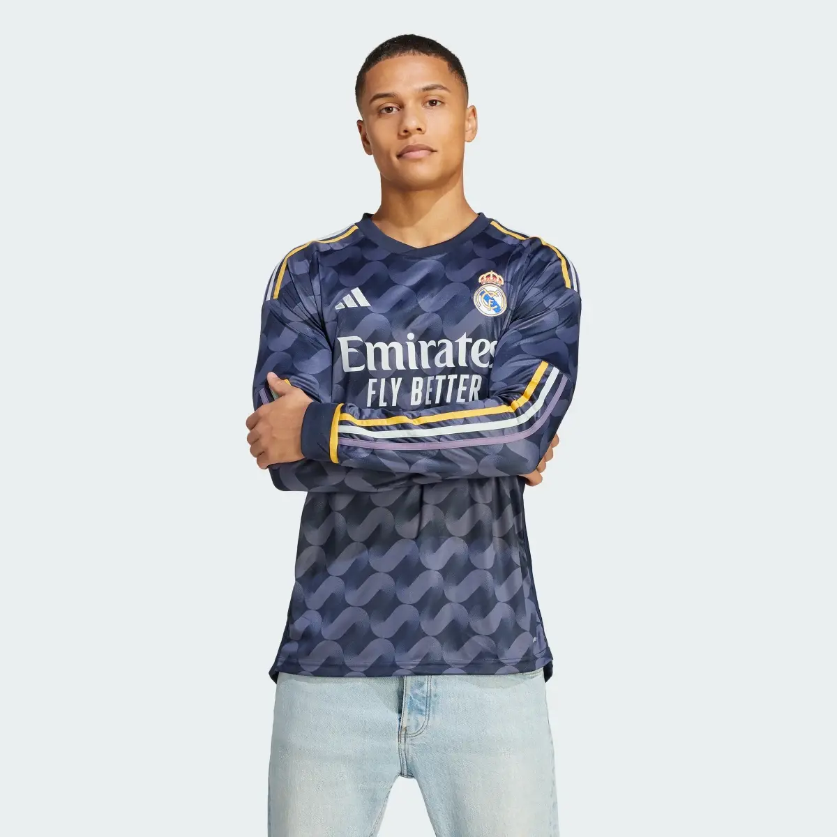 Adidas Real Madrid 23/24 Long Sleeve Away Jersey. 2