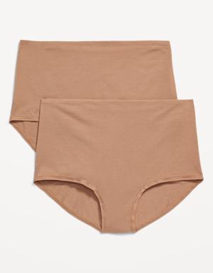 Old Navy Maternity 2-Pack Rollover-Waist Brief Underwear brown