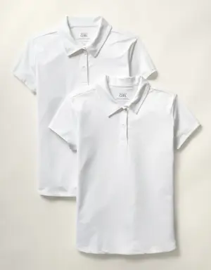 Girl School Day Polo 2-Pack white
