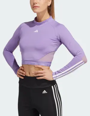 AEROREADY Hyperglam Crop Long-Sleeve Top