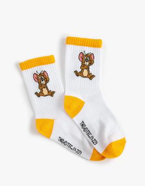 Tom ve Jerry Baskılı Çorap Lisanslı