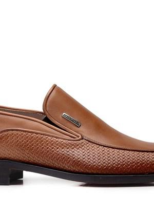 Kahverengi Klasik Loafer Kösele Erkek Ayakkabı -11006-