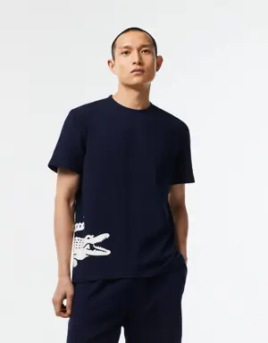 Men’s Cotton Jersey Contrast Print T-Shirt