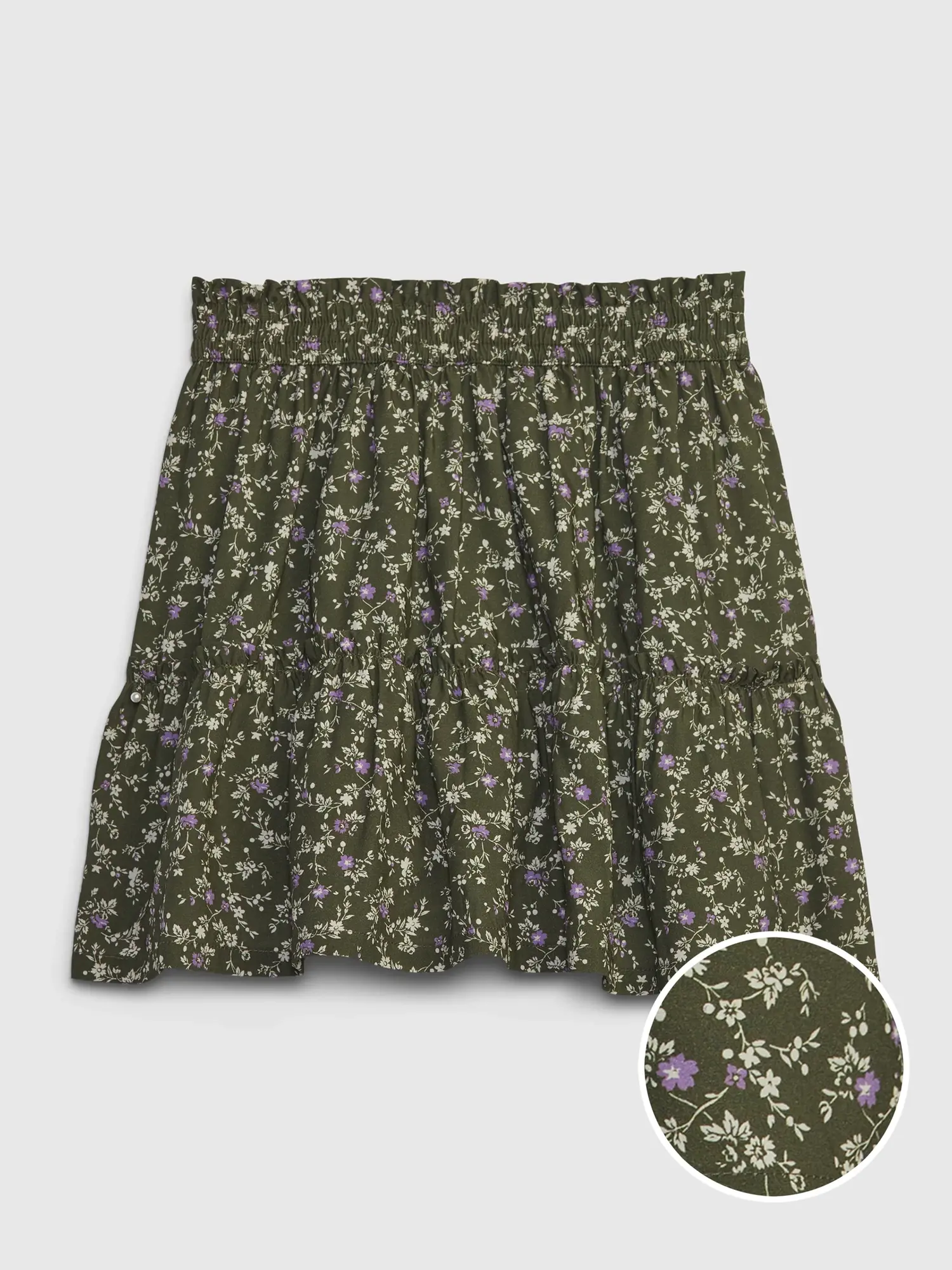 Gap Kids Floral Tiered Skort green. 1