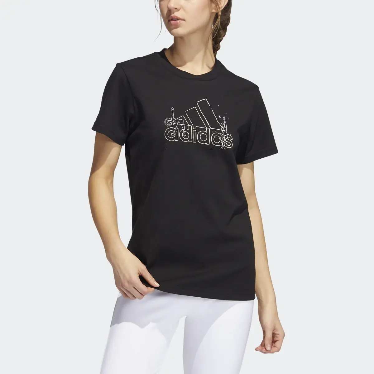 Adidas Empowered Icons Graphic Logo T-Shirt. 1