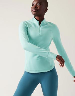 Athleta Salutation Half Zip green