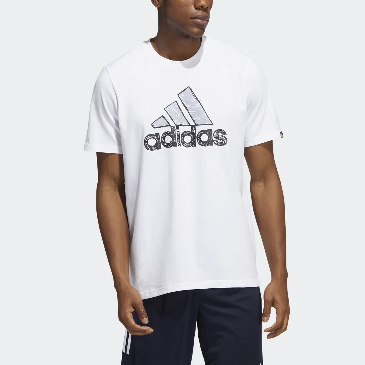 Adidas Sketch Badge of Sport Graphic Tee. 1
