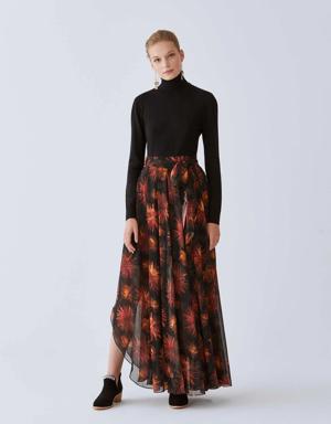 Sheer Bloom Print Maxi